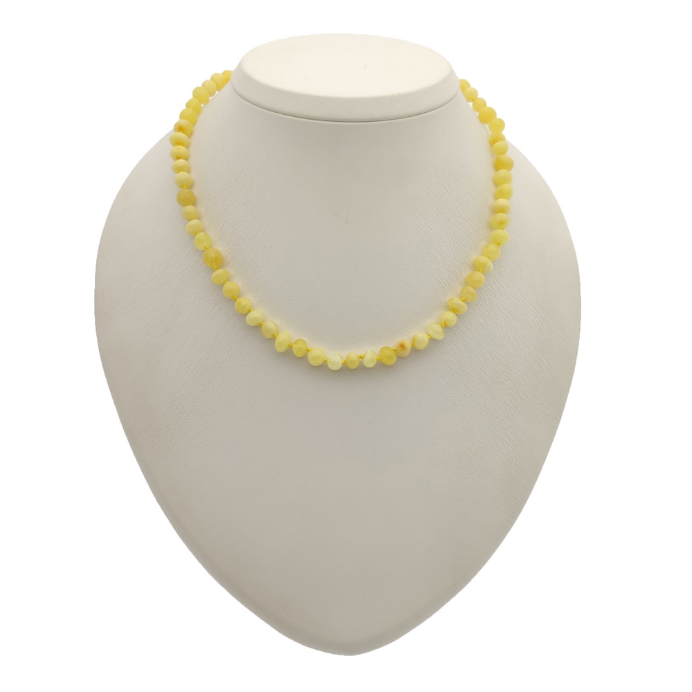 Бусы "Мятый шар" янтарь